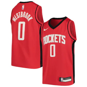 youth nike russell westbrook red houston rockets swingman j-547